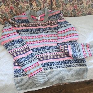 Fun fairaisle crewneck sweater